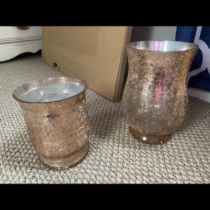 Rose gold vases